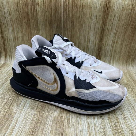 Nike Kyrie‎ Low 5 Men's Size 12 White Black Shoes Sneakers Athletic DJ6012-101